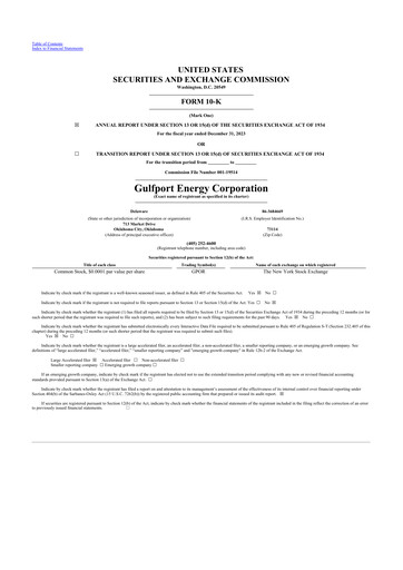 Thumbnail Gulfport Energy 10-K Annual Report 2023