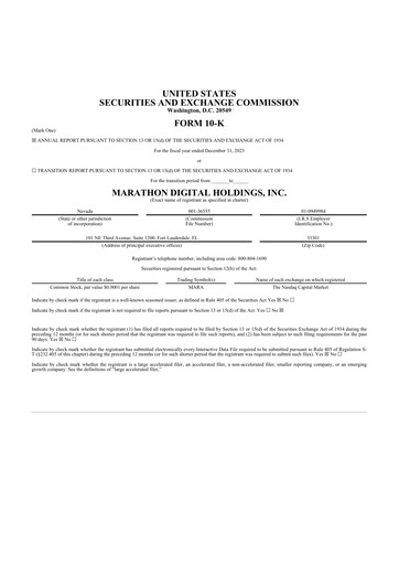 Vorschaubild MARA Holdings
 10-K Jahresbericht 2023