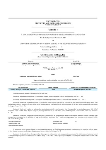 Thumbnail Grid Dynamics 10-K Annual Report 2023