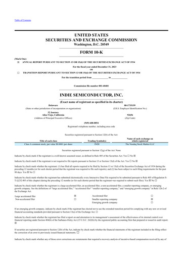 Thumbnail indie Semiconductor 10-K Annual Report 2023