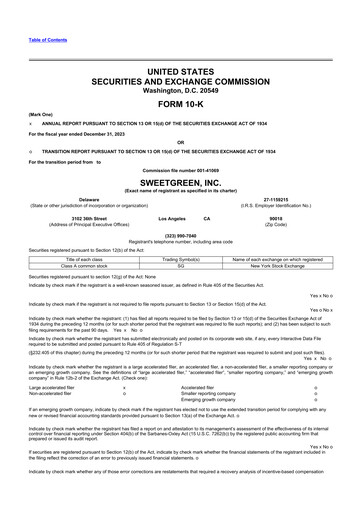 Thumbnail Sweetgreen 10-K Annual Report 2023