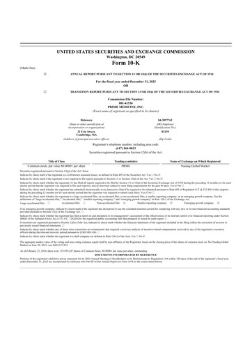 Thumbnail Prime Medicine 10-K Annual Report 2023