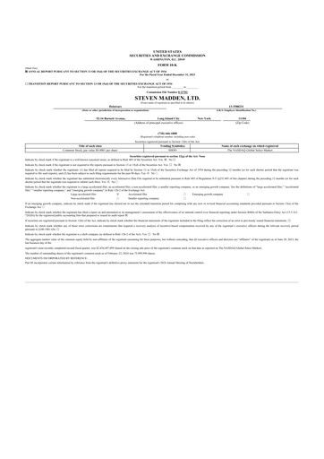 Thumbnail Steve Madden
 10-K Annual Report 2023