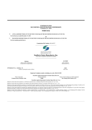 Thumbnail Southern States Bancshares 10-K Annual Report 2023