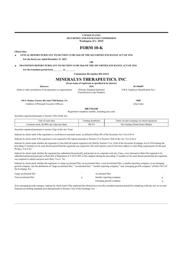 Thumbnail Mineralys Therapeutics 10-K Annual Report 2023