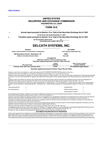 Vorschaubild Delcath Systems 10-K Jahresbericht 2023