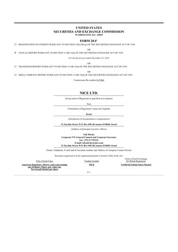 Thumbnail NICE 20-F Annual Report 2023