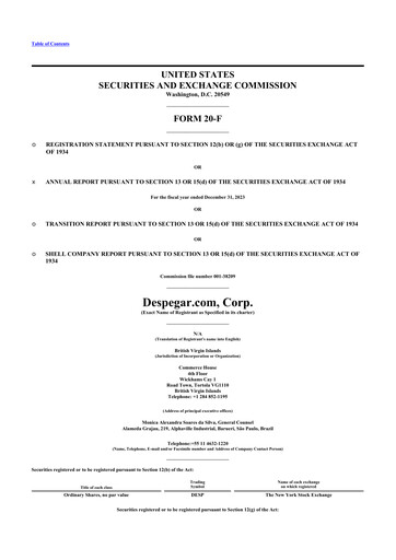 Miniature Despegar 20-F Rapport annuel 2023