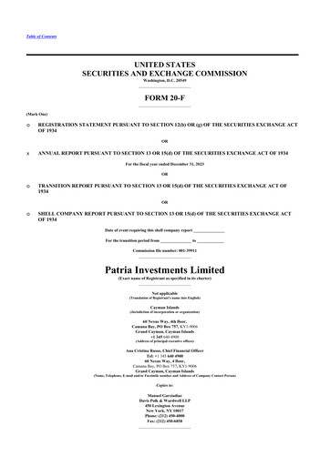 Thumbnail Patria Investments 20-F Annual Report 2023