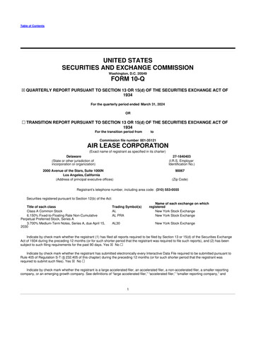 Thumbnail Air Lease Corporation
 10-Q Quarterly Report FY2024 