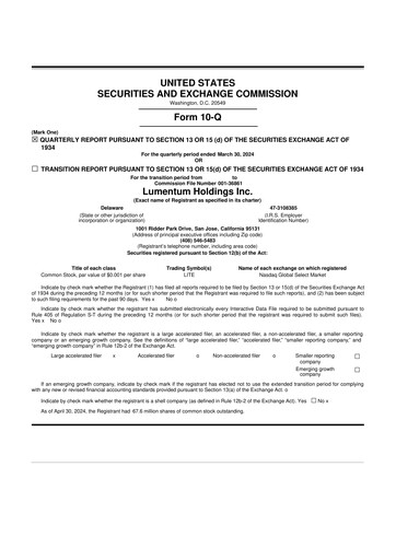 Thumbnail Lumentum 10-Q Quarterly Report FY2024 