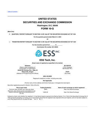 Thumbnail ESS Tech 10-Q Quarterly Report FY2024 