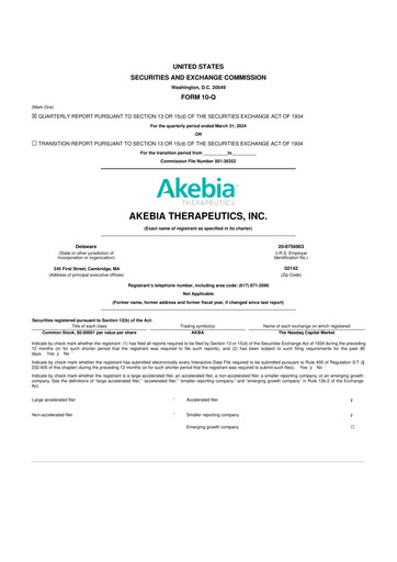 Thumbnail Akebia Therapeutics 10-Q Quarterly Report FY2024 