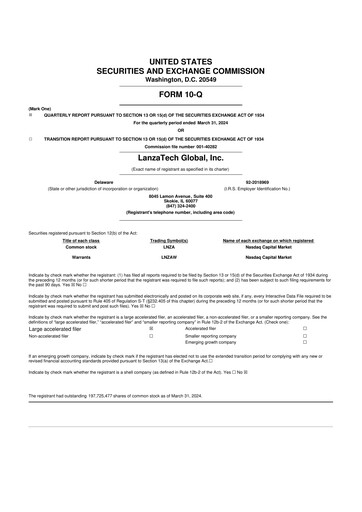 Thumbnail LanzaTech Global 10-Q Quarterly Report FY2024 