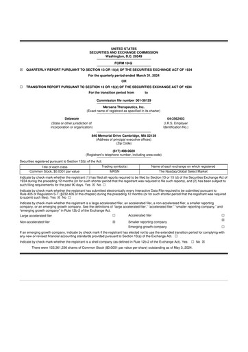 Thumbnail Mersana Therapeutics 10-Q Quarterly Report FY2024 