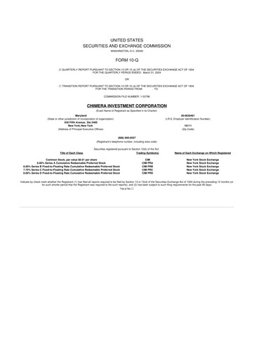 Thumbnail Chimera Investment Corporation 10-Q Quarterly Report FY2024 