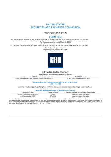 Thumbnail Cement Roadstone Holding
 10-Q Quarterly Report FY2024 