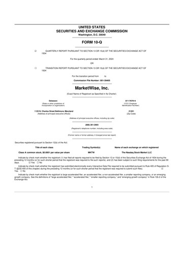 Thumbnail MarketWise 10-Q Quarterly Report FY 