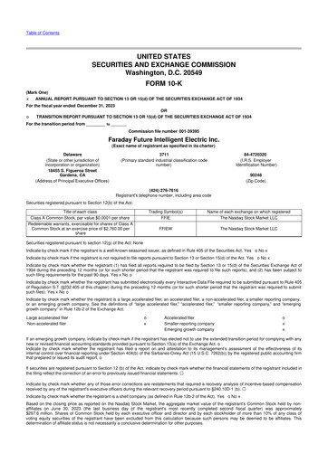 Vorschaubild Faraday Future 10-K Jahresbericht 2023
