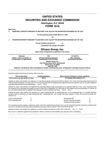 Thumbnail Silvaco Group 10-Q Quarterly Report FY 