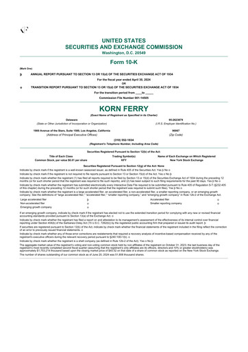 Thumbnail Korn Ferry
 10-K Annual Report 2024