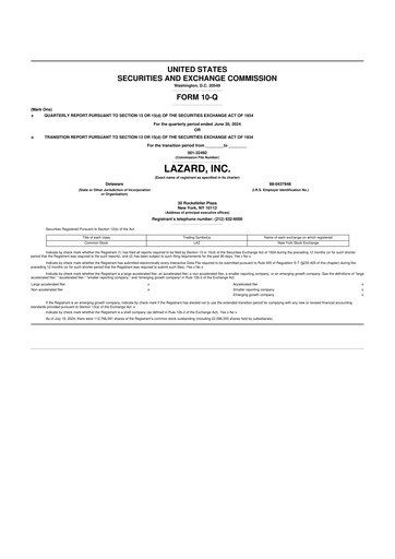 Thumbnail Lazard 10-Q Quarterly Report FY2024 