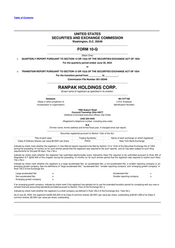 Thumbnail Ranpak 10-Q Quarterly Report FY2024 