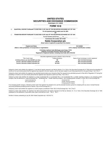 Thumbnail Noble Corporation
 10-Q Quarterly Report FY2024 