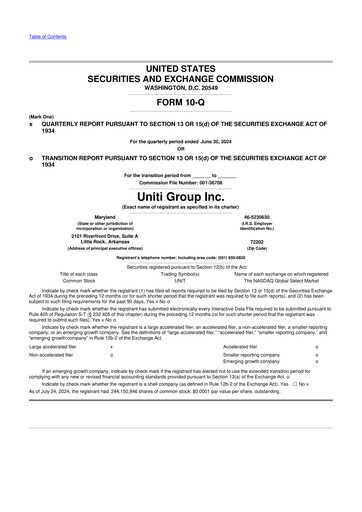 Thumbnail Uniti 10-Q Quarterly Report FY2024 