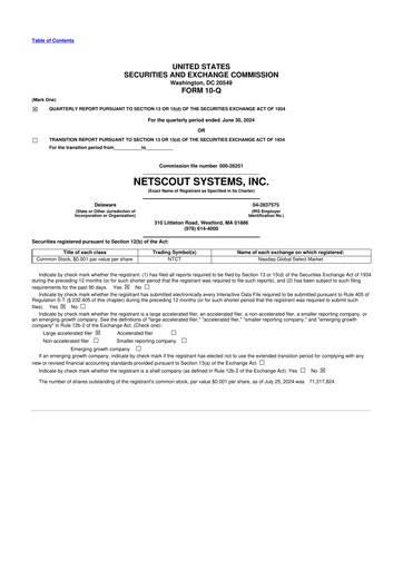 Thumbnail NETSCOUT 10-Q Quarterly Report FY2025 