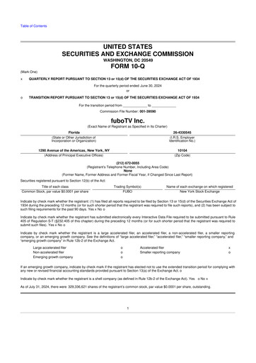 Thumbnail fuboTV 10-Q Quarterly Report FY2024 