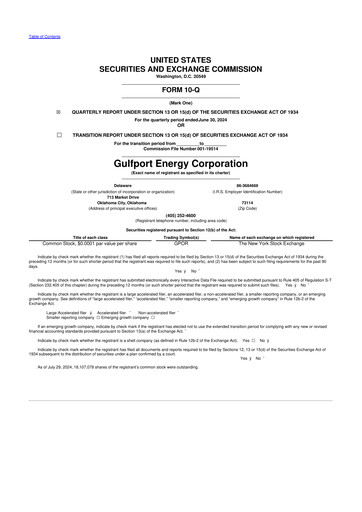 Thumbnail Gulfport Energy 10-Q Quarterly Report FY2024 