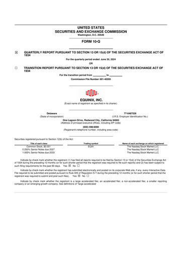 Thumbnail Equinix 10-Q Quarterly Report FY2024 