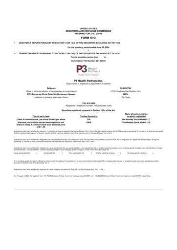 Vorschaubild P3 Health Partners 10-Q Quartalsbericht 2024 