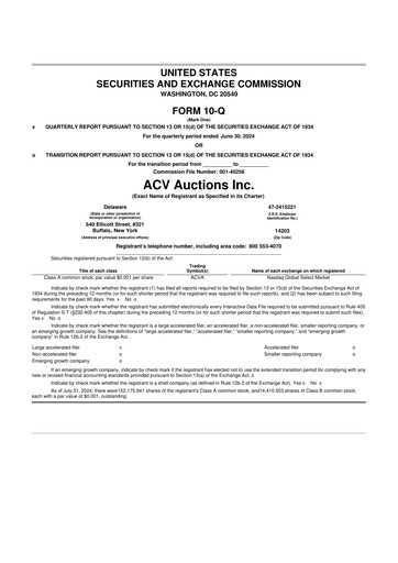 Thumbnail ACV Auctions 10-Q Quarterly Report FY2024 