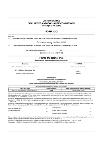 Thumbnail Prime Medicine 10-Q Quarterly Report FY2024 