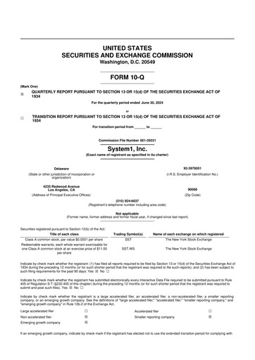 Thumbnail System1 10-Q Quarterly Report FY2024 