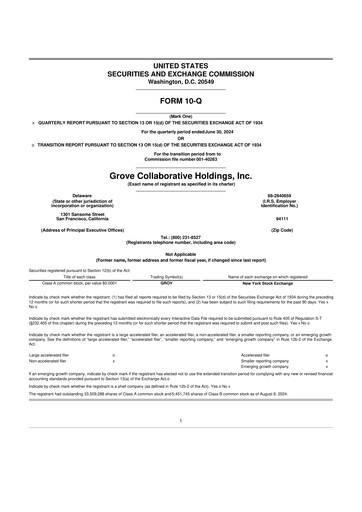 Thumbnail Grove Collaborative 10-Q Quarterly Report FY2024 