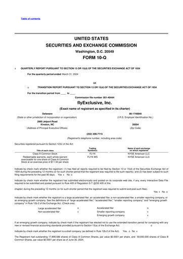 Thumbnail flyExclusive 10-Q Quarterly Report FY2024 