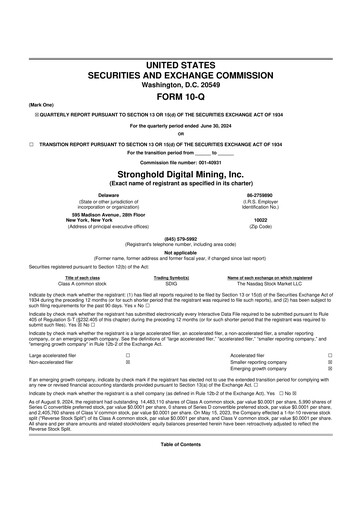 Thumbnail Stronghold Digital Mining 10-Q Quarterly Report FY2024 