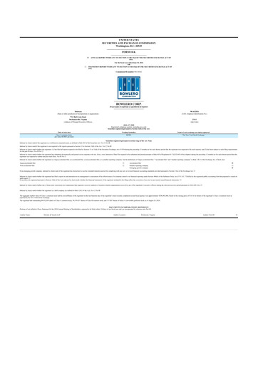Thumbnail Lucky Strike Entertainment 10-K Annual Report 2024