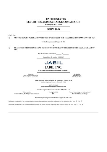 Thumbnail Jabil 10-K Annual Report 2024