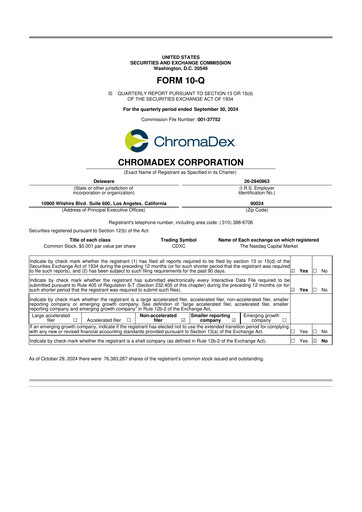 Thumbnail Niagen Bioscience 10-Q Quarterly Report FY2024 