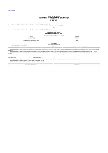 Thumbnail Cboe Global Markets 10-Q Quarterly Report FY2024 