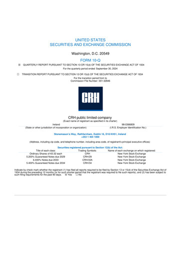 Thumbnail Cement Roadstone Holding
 10-Q Quarterly Report FY2024 