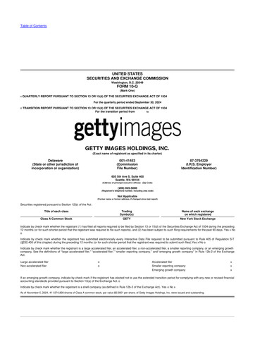 Thumbnail Getty Images 10-Q Quarterly Report FY2024 