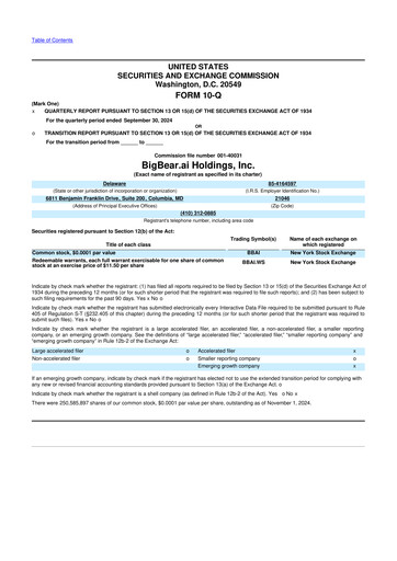 Thumbnail BigBear.ai 10-Q Quarterly Report FY2024 