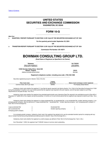 Thumbnail Bowman Consulting Group 10-Q Quarterly Report FY2024 