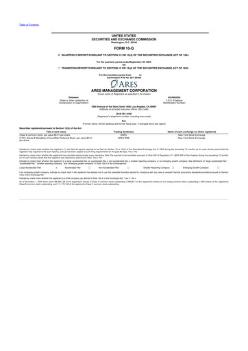 Vorschaubild Ares Management
 10-Q Quartalsbericht 2024 