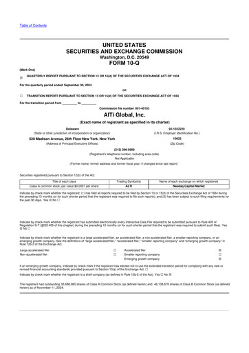 Thumbnail AlTi Global 10-Q Quarterly Report FY2024 